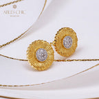 Floral Daisy Stud Earrings 5260