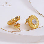 Floral Daisy Stud Earrings 5260