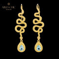 Topaz Serpent Crawlers Earrings 6049
