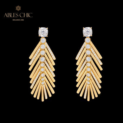 Silky Cypress Needle Earrings 6135