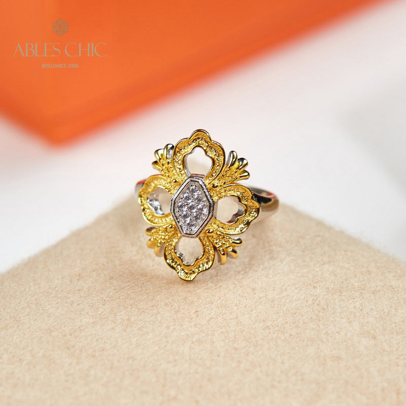 Iconic Clover Filigree Ring 6051