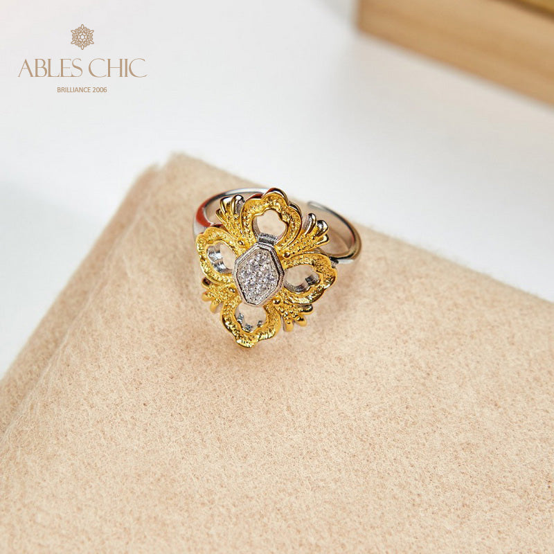 Iconic Clover Filigree Ring 6051