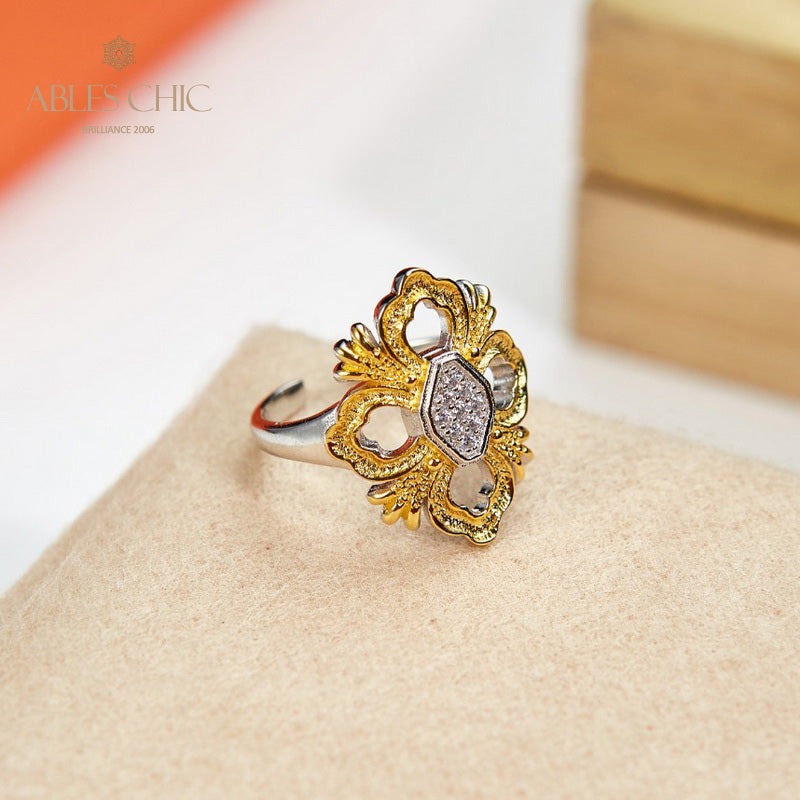 Iconic Clover Filigree Ring 6051