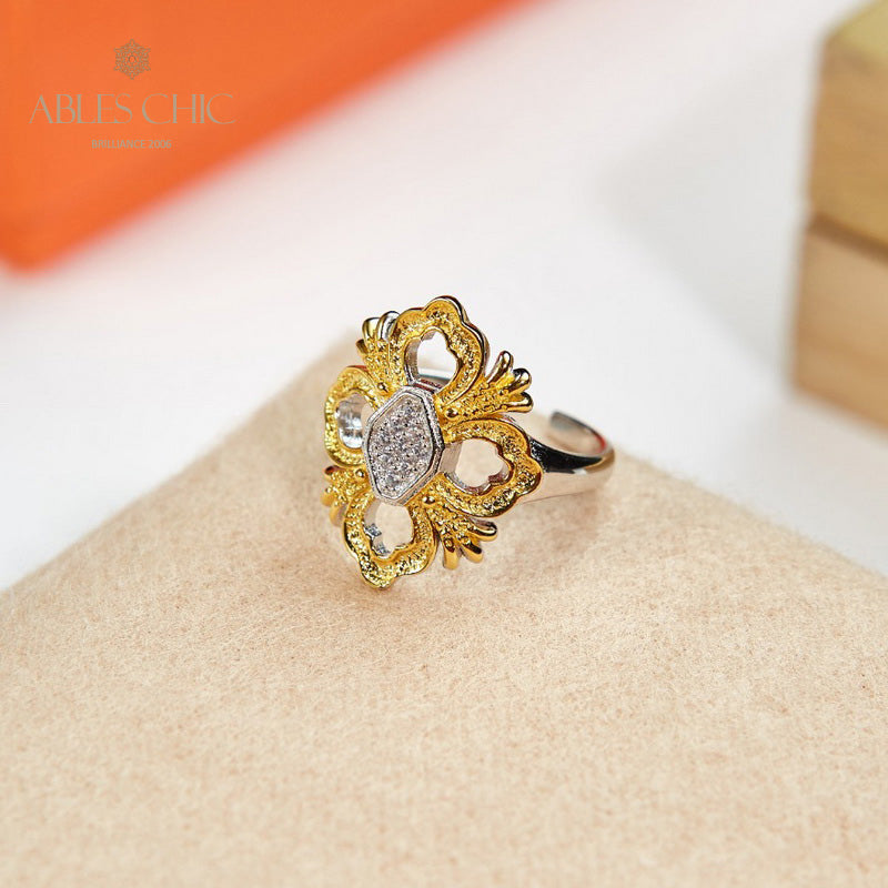 Iconic Clover Filigree Ring 6051
