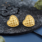 Fabric Pattern Heart Earrings 6076