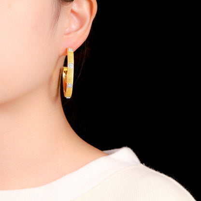 Silk Stars Hoop Earrings 5482