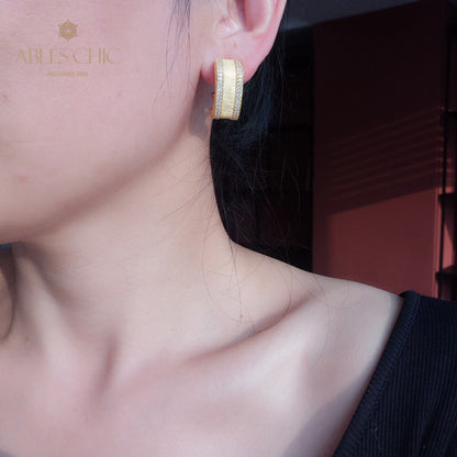 Silk Pattern Geometry Earrings 6139