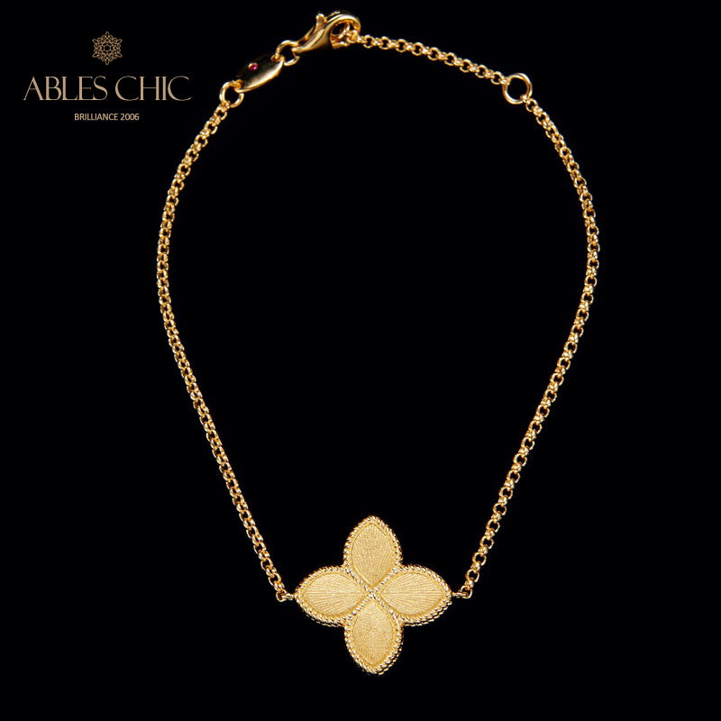 Silky Clover Floral Bracelet 6128