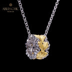 Filigree Leaf Honeycomb Necklace 5807