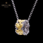 Filigree Leaf Honeycomb Necklace 5807