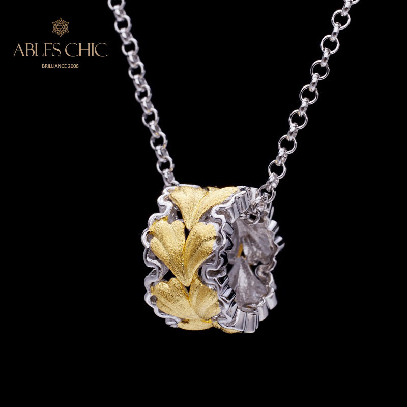 Filigree Leaf Honeycomb Necklace 5807