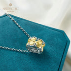 Filigree Leaf Honeycomb Necklace 5807