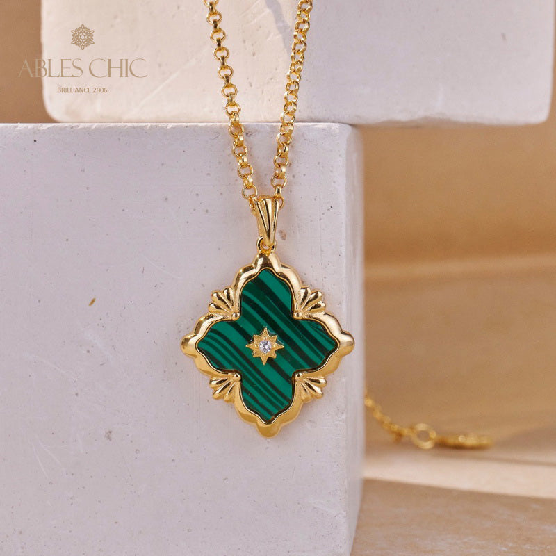 Turquoise Clover Necklace 5791