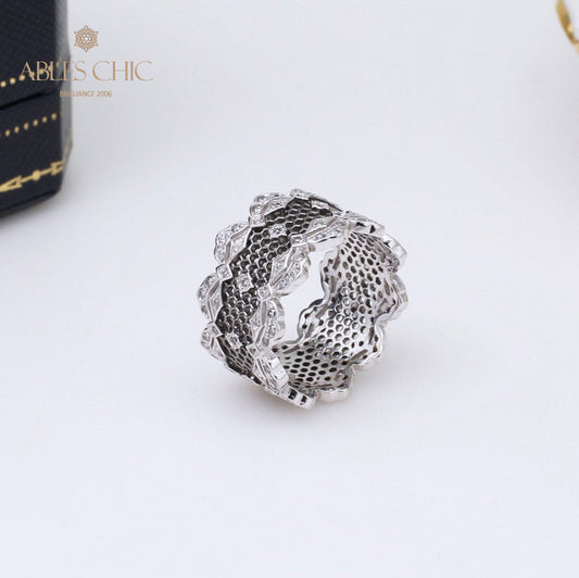 Airy Rose Petals Lace Ring 5068