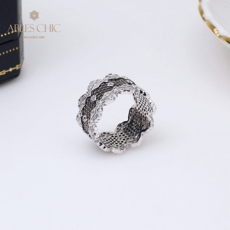 Airy Rose Petals Lace Ring 5068