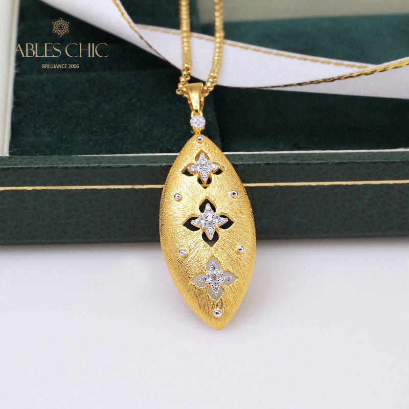 Fabric Clover Flower Pendant 5281