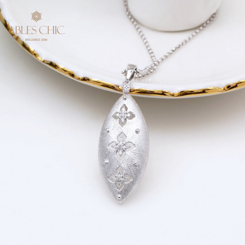 Fabric Clover Flower Pendant 5281