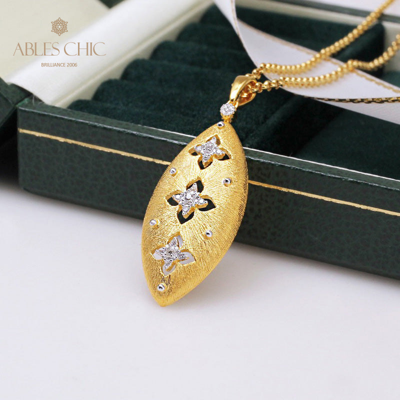 Fabric Clover Flower Pendant 5281