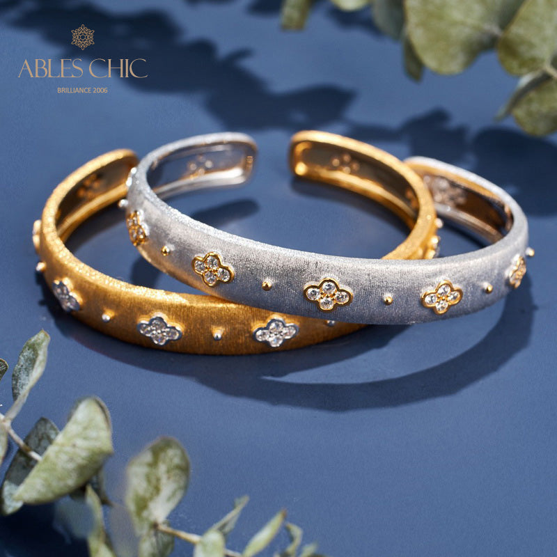 CZ Clovers Bracelet 6107