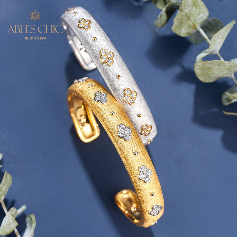 CZ Clovers Bracelet 6107