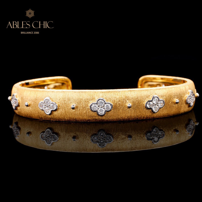 CZ Clovers Bracelet 6107