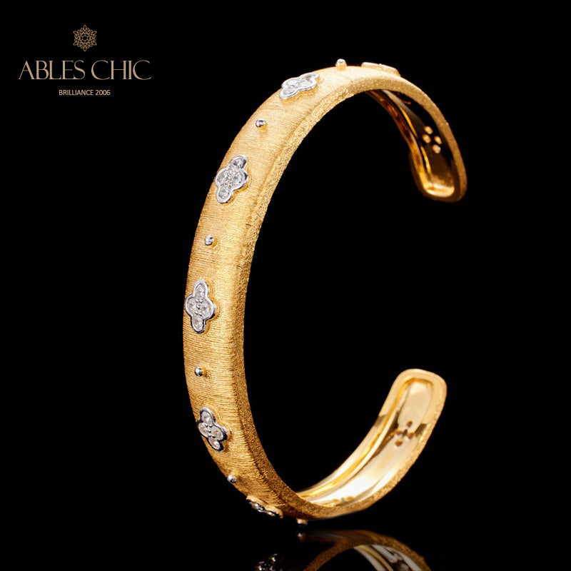 CZ Clovers Bracelet 6107