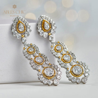 Halo Floral Chandelier Earrings 6019