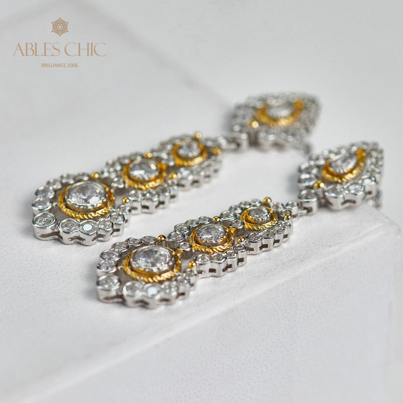 Halo Floral Chandelier Earrings 6019