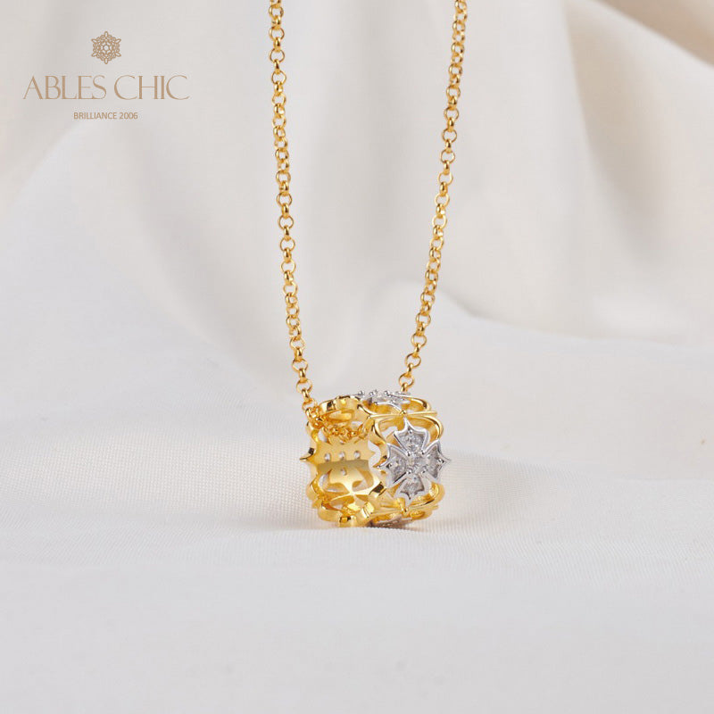 Fretwork Clover Necklaces 5806