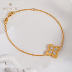 Fabric Element Clover Bracelet 6127