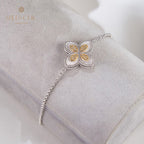 Fabric Element Clover Bracelet 6127