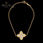 Fabric Element Clover Bracelet 6127