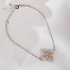 Fabric Element Clover Bracelet 6127