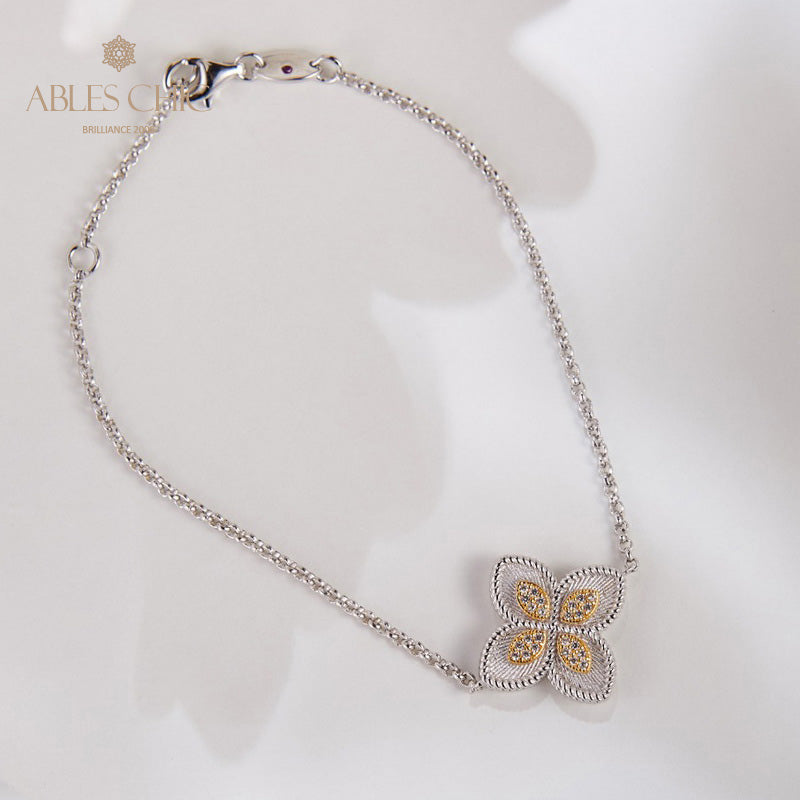 Fabric Element Clover Bracelet 6127