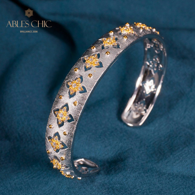 Fabric Element Clovers Bracelet 6036