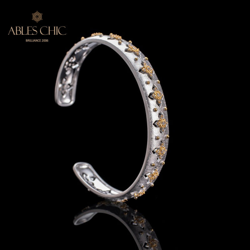 Fabric Element Clovers Bracelet 6036