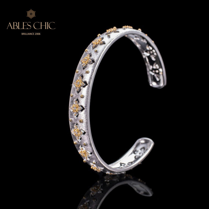 Fabric Element Clovers Bracelet 6036