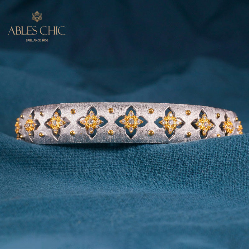 Fabric Element Clovers Bracelet 6036