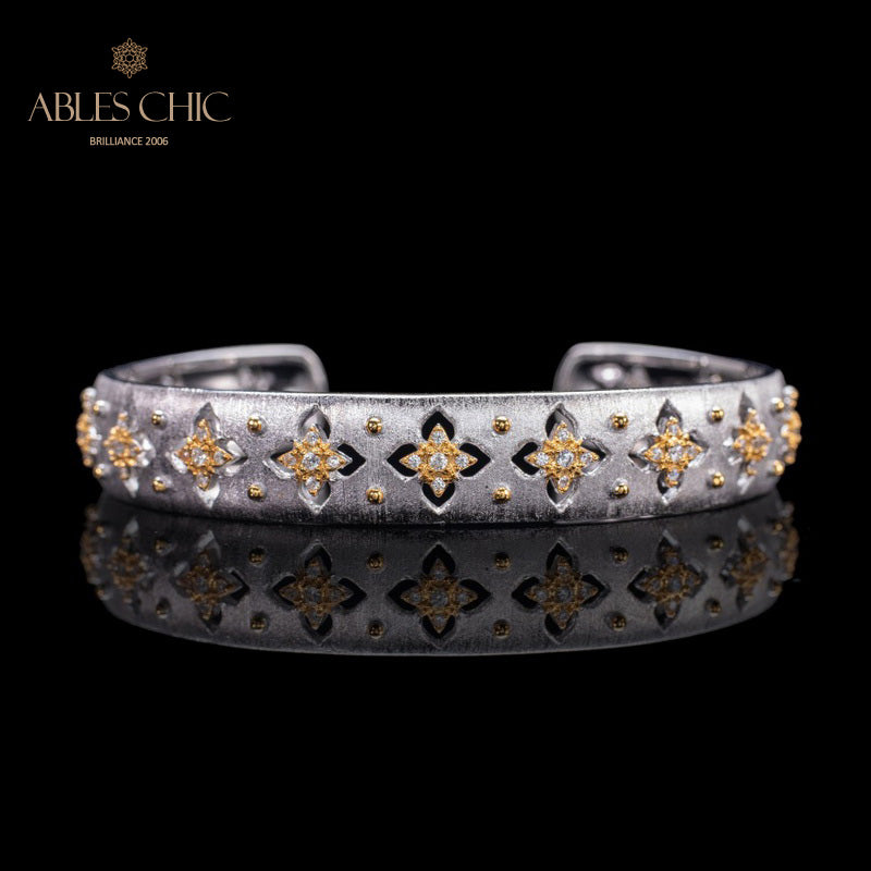 Fabric Element Clovers Bracelet 6036