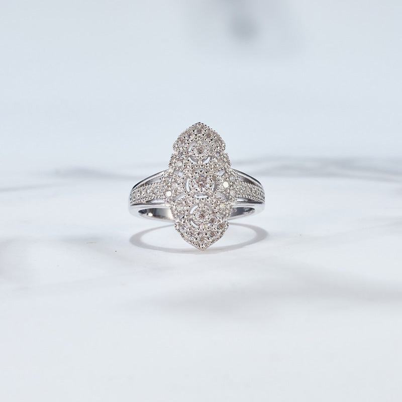 Traditional Fretwork Floral Ring 6053