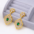Detailed Honeycomb Floral Earrings 5117