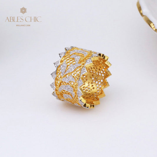 Rose Petal Lacy Floral Ring 5019