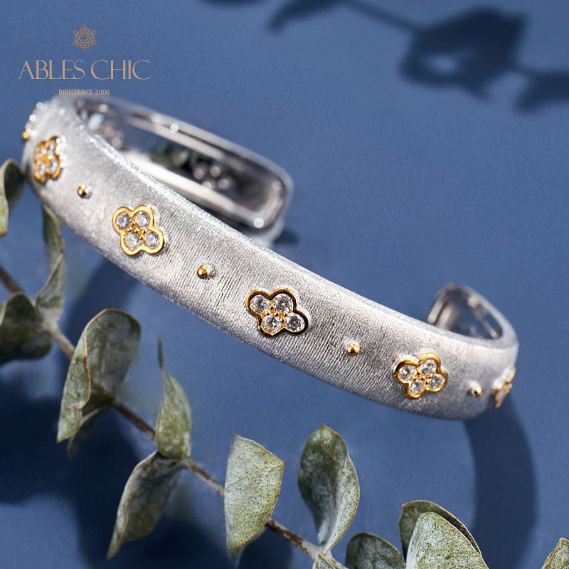 CZ Clovers Bracelet 6107