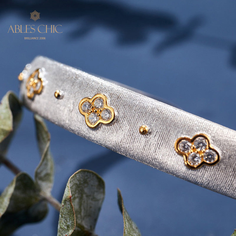 CZ Clovers Bracelet 6107