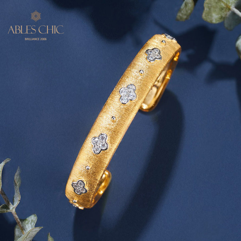 CZ Clovers Bracelet 6107