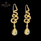 Topaz Serpent Crawlers Earrings 6049