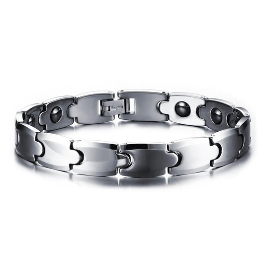 White Tungsten Bio Therapy Tennis Bracelet Energy For Him Her Couples Wholesale - Ables Mall