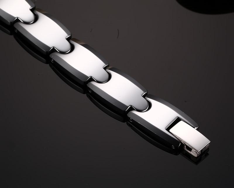 White Tungsten Bio Therapy Tennis Bracelet Energy For Him Her Couples Wholesale - Ables Mall