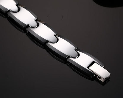 White Tungsten Bio Therapy Tennis Bracelet Energy For Him Her Couples Wholesale - Ables Mall