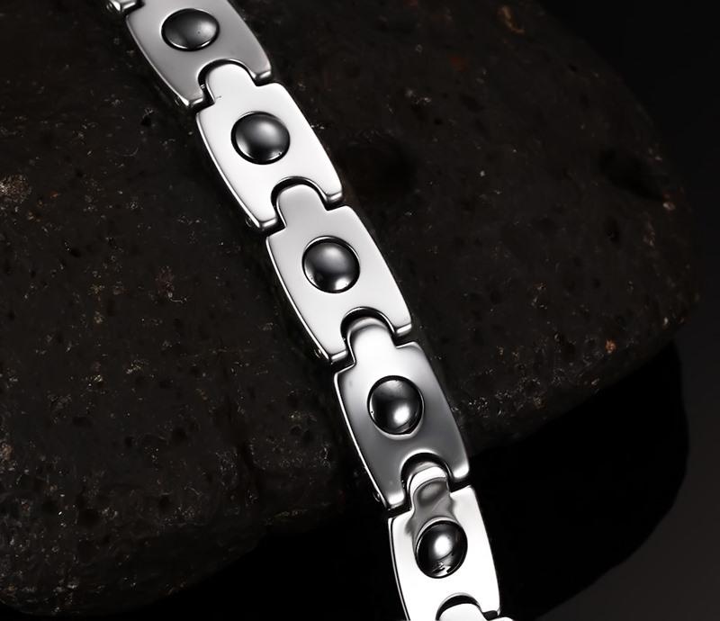 White Tungsten Bio Therapy Tennis Bracelet Energy For Him Her Couples Wholesale - Ables Mall